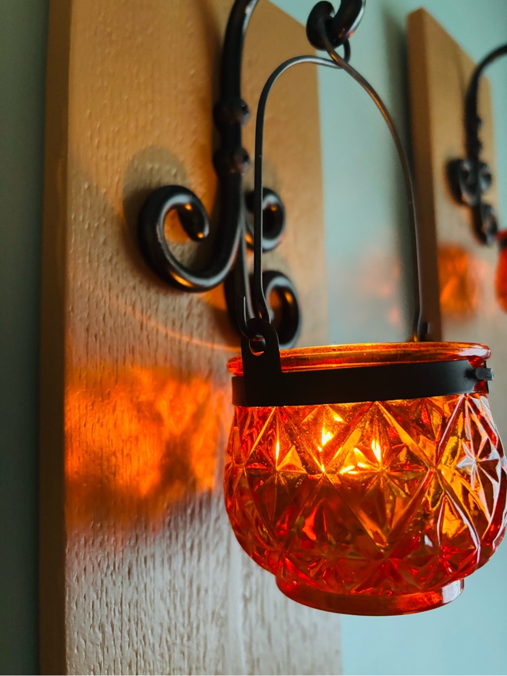 Set of Two Wall Sconces Candle Holders - Picture 2 of 8